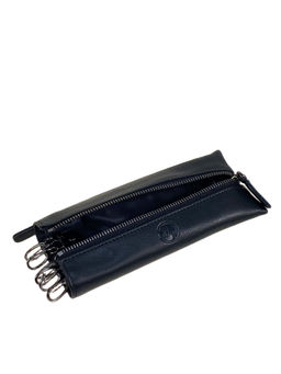 Ключница из натуральной кожи, цвет черный - Greta фото 2