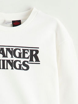 Stranger Things Bask?l? Erkek ?ocuk Sweatshirt