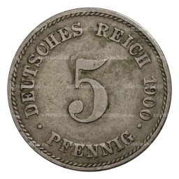 5 пфеннигов 1900 года Е Германия
