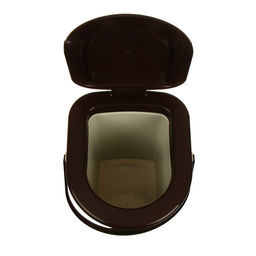 Ведро - туалет, h=38 см, 17 л, съёмный стульчак, бежевое, крышка МИКС