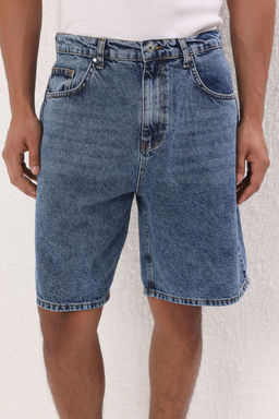 TRENDYOL MAN Mavi Baggy Fit More Sustinable Kot Sort TMNSS25SR00054 - Trendyolmilla фото 11
