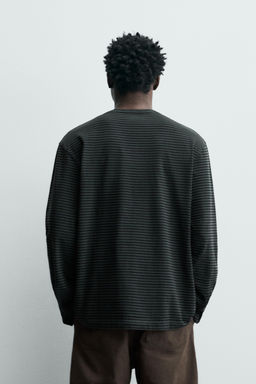 WASHED STRIPED T-SHIRT - Zara фото 3