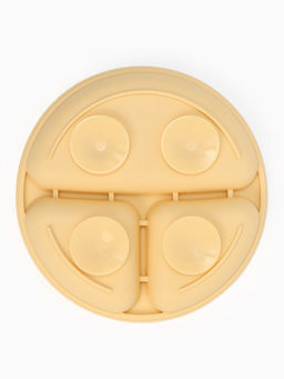 Тарелка детская секционная с ложкой и вилкой, 3 секции, молочный, Mum&Baby