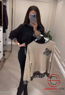 Женская блузка с леопардовым принтом