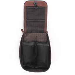 Сумка/Нессер дорож натуральная кожа Croco-722, 1отд, 6 карм, коричневый тем пулл-ап (219) 249926 фото 3