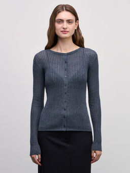 Джемпер на пуговицах с добавлением шерсти / Zarina фото 3