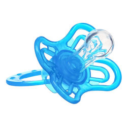 Набор Соска - пустышка с держателем, SL, КЛ +6 мес., с колпачком Бабочка, голубой - Крошка я фото 4