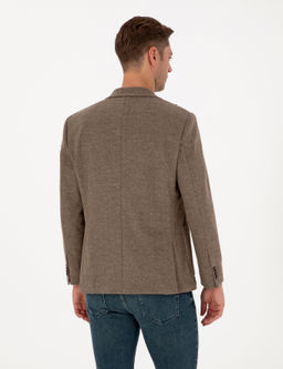 Kahverengi Slim Fit Bal_ks_rt_ Ceket