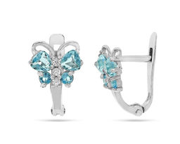 Серьги из серебра куб.циркон., ТРСД-01