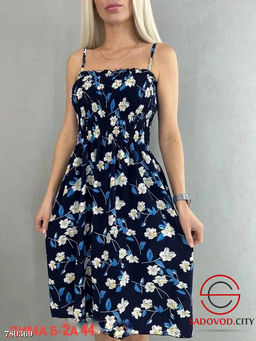 Женское летнее платье с цветочным принтом - Bruno фото 8