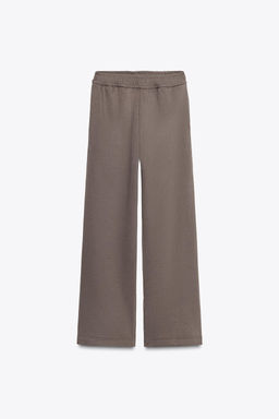 WIDE-LEG PLUSH TROUSERS - Zara фото 12