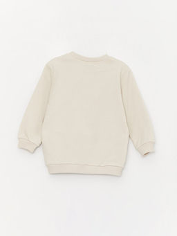 Bisiklet Yaka Uzun Kollu Bask?l? Erkek Bebek Sweatshirt 2li