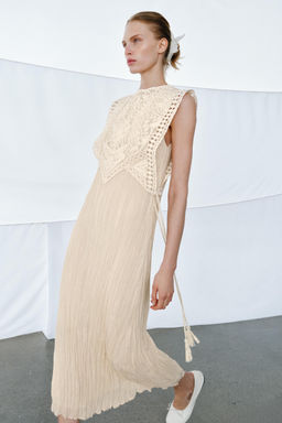 ZW COLLECTION COMBINED DRESS WITH DETACHABLE OVERLAY - Zara фото 3