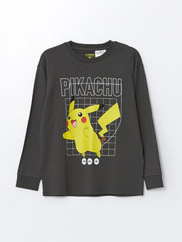 Bisiklet Yaka Pikachu Bask?l? Erkek ?ocuk Pijama Tak?m? - Waikiki фото 2