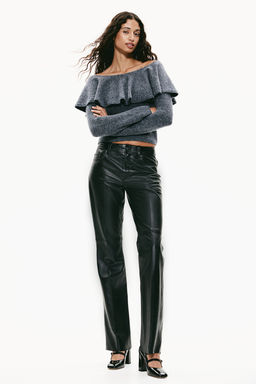 Jersey off-the-shoulder con volante - H&m фото 2