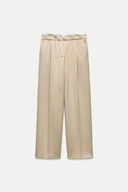 WIDE-LEG TROUSERS WITH DOUBLE WAISTBAND - Zara фото 3