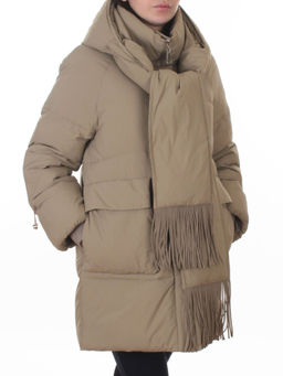 H781 DK. BEIGE Куртка зимняя женская (200 гр. холлофайбер)