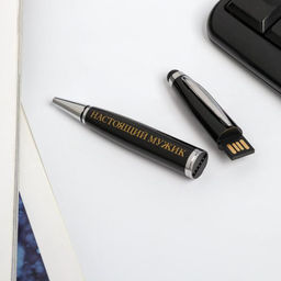 Ручка флеш-карта на открытке Настоящий мужик, 4 ГБ