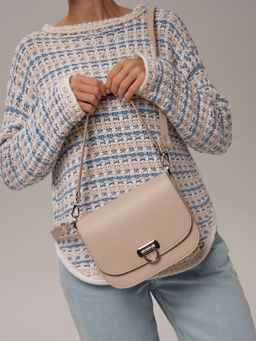 Сумка кожаная Azaro 30741 беж.жемчуг