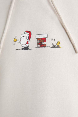 Толстовка свободного кроя с капюшоном Snoopy с рождественской тематикой - Defacto фото 8