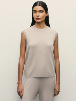 Вязаный жилет прямого кроя / Zarina  фото 3