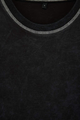 Antrasit Oversize/Genis Kesim Soluk Efektli Dikis Detayl? %100 Pamuk T-Shirt TMNSS26TS00034 - Trendyolmilla фото 2