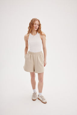 Топ халтер в рубчик "Белый" женский