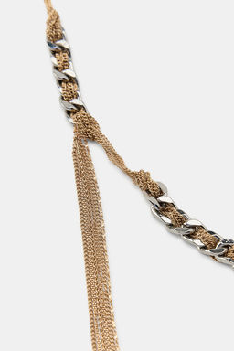 CONTRAST CHAIN NECKLACE - Zara фото 3