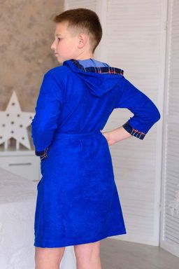 Халат детский из махры Артем синий - Амадэль фото 4