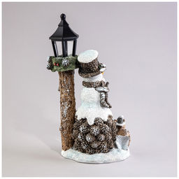 СТАТУЭТКА СНЕГОВИК С LED-ПОДСВЕТКОЙ 17,5Х11,5Х30 СМ - Lefard фото 3