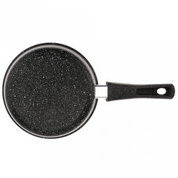 Сковорода с тефлоновым покрытием д20см "Гранит Induction", h5,1см, s0,38см, съемная ручка из термостойкого пластика (Россия) Подходит для всех видов плит, включая индукционную.
