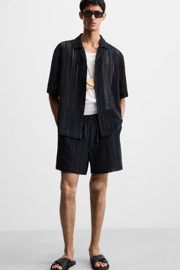 TEXTURED CROCHET BERMUDA SHORTS - Zara фото 5