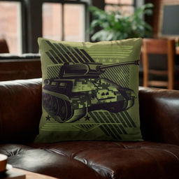 Подушка декоративная Этель Танк 40х40 см, велюр, 100% п/э  фото 4