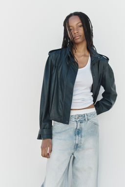 Cazadora oversize con cuello chimenea - H&m фото 4