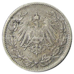 1/2 марки 1905 года J Германия