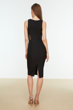 Siyah Bel Detayl? Dokuma S?k Abiye Gece Mezuniyet Elbisesi TPRSS21EL2191 - Trendyolmilla фото 6