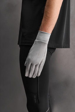GUANTES RUNNING MEZCLA LANA / Gris perla