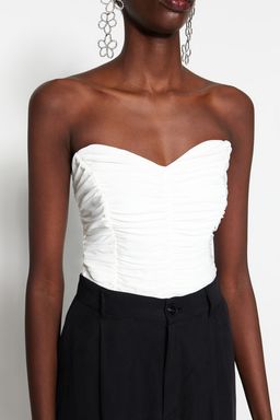 TRENDYOLMILLA Ekru Astarl? Drapeli C?tc?tl? Orme Body TPRSS23BD00027  фото 12