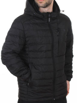 88045 BLACK Куртка мужская демисезонная (100 гр. холлофайбер)