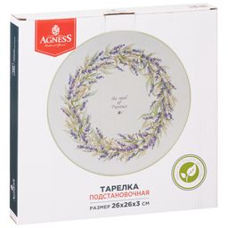ТАРЕЛКА ПОДСТАНОВОЧНАЯ ДУША ПРОВАНСА 26*26 СМ. ВЫСОТА=3 СМ. - Agness фото 2