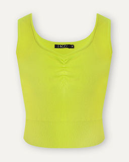 Укороченный топ со сборкой - Incity фото 4