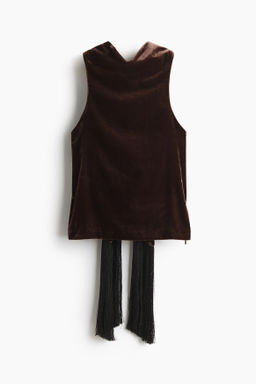 Top halter de terciopelo