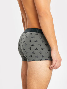 Трусы мужские боксеры мультипак (2 шт.) в серо-черных оттенках с принтом собаки собаки на камне +черный 411124-2 - Mark formelle фото 2