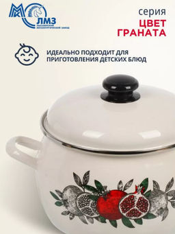 Кастрюля 5,0 литров (Цвет граната) С-4216АП2/4Жм