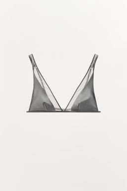 CONTRAST TRIANGLE TULLE BRA - Zara фото 16
