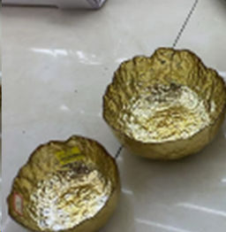 Салатник 3 штуки / 8011 /уп 12/ золото - ГалеонТрейд фото 2