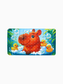 Коврик для ванной противоскользящий, на присосках «Капибара», детский, 40×70 см