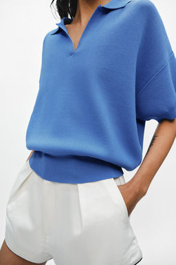 POLO PUNTO MANGA CORTA / Azul - Zara фото 2