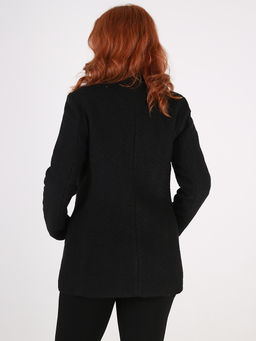 Полупальто с шарфом черного цвета - Almond фото 5