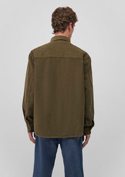 Haki Kadife Gomlek - Mavi фото 4